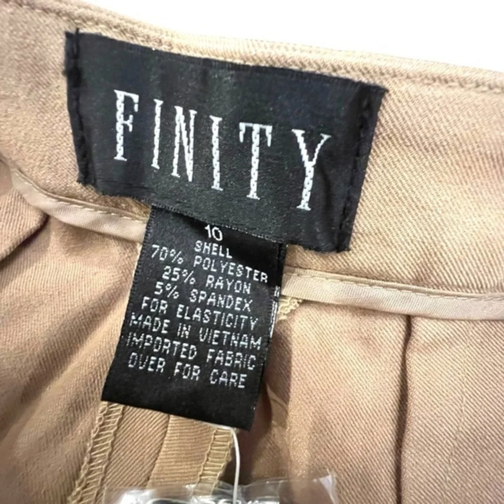 Finity Dress Pants Womens Size 10 Vintage‎ 90s Y2K Straight Leg NWT Camel $108
